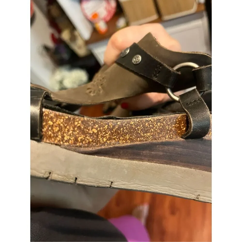 OTBT Maverick Platform Leather T strap Thong Slingback size 9. - Picture 11 of 15